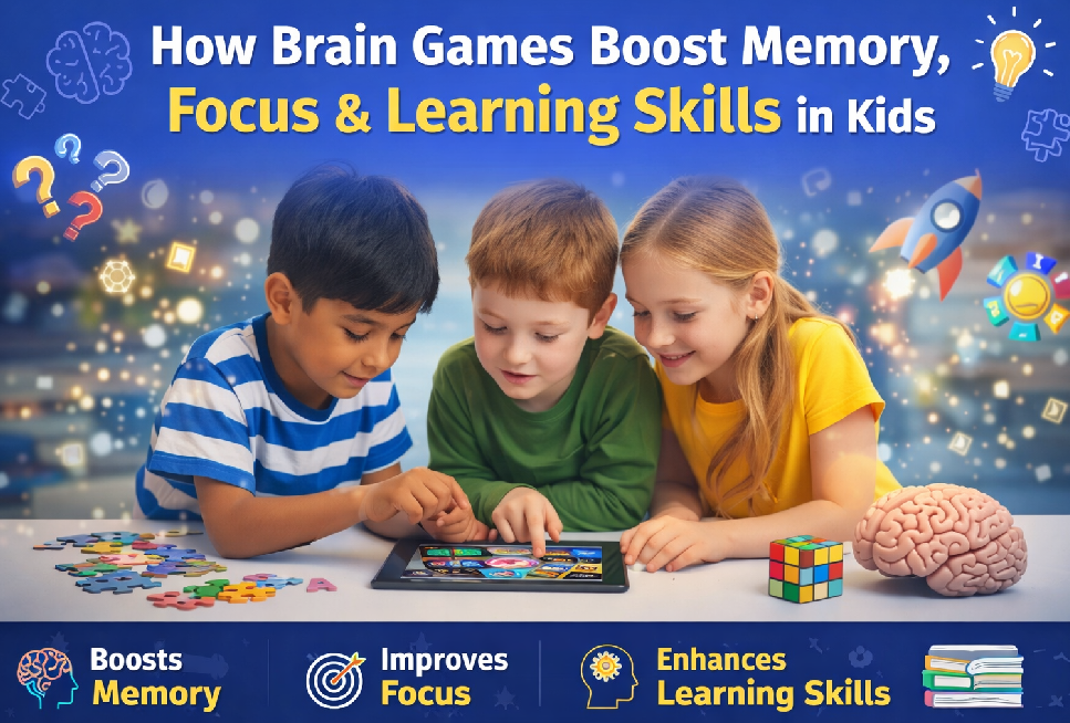 How Brain Games Boost Memory, Focus & Learning Skills in Kids