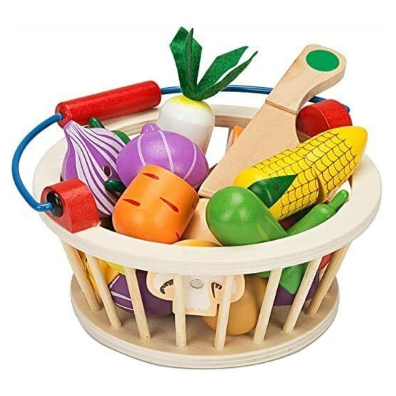 Wooden cutting Vegetable Basket