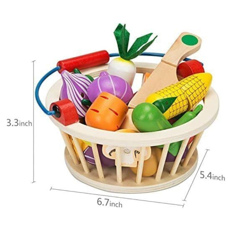 Wooden cutting Vegetable Basket