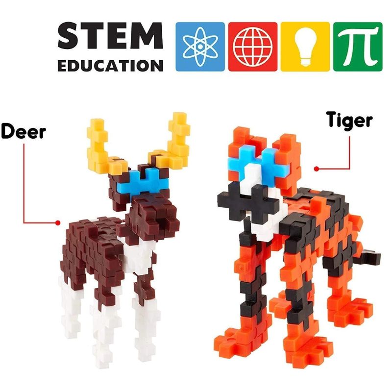 Fixi Bricks Jungle Tube 3 Tiger & Deer (Pack Of 12)