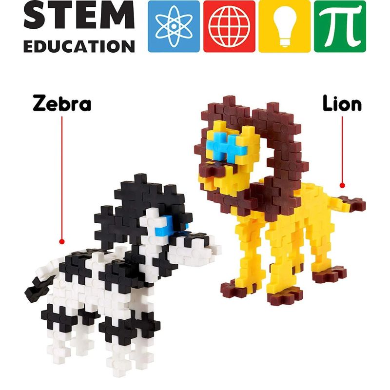 Fixi Bricks Jungle Tube 2 Lion & Zebra (Pack Of 12)