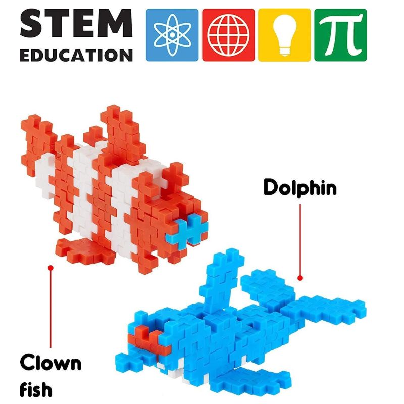 Fixi Bricks Aqua Tube 1  Dolphin & Clown Fish (Pack Of 12)