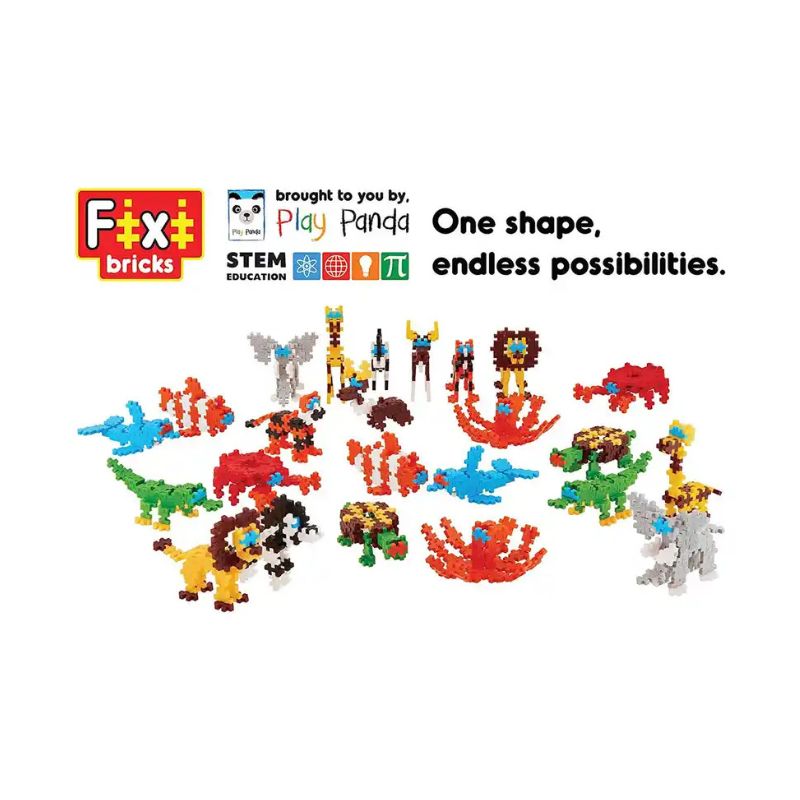 Fixi Bricks Aqua Tube 3  Crocodile & Crab (Pack Of 12)