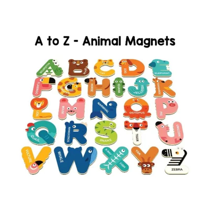 ABC Magnets Capital Letter Animals Theme