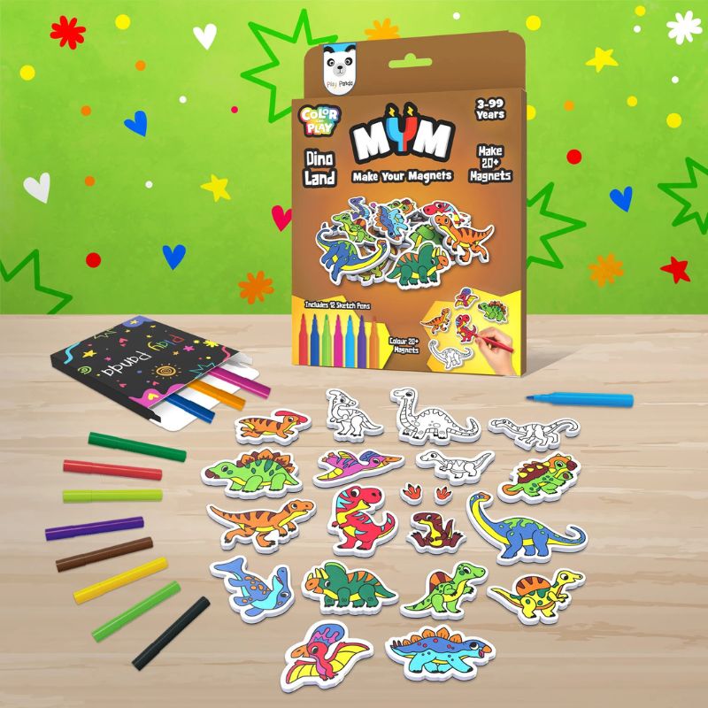 MYM Colour & Play Dino Land (Pack Of 6)