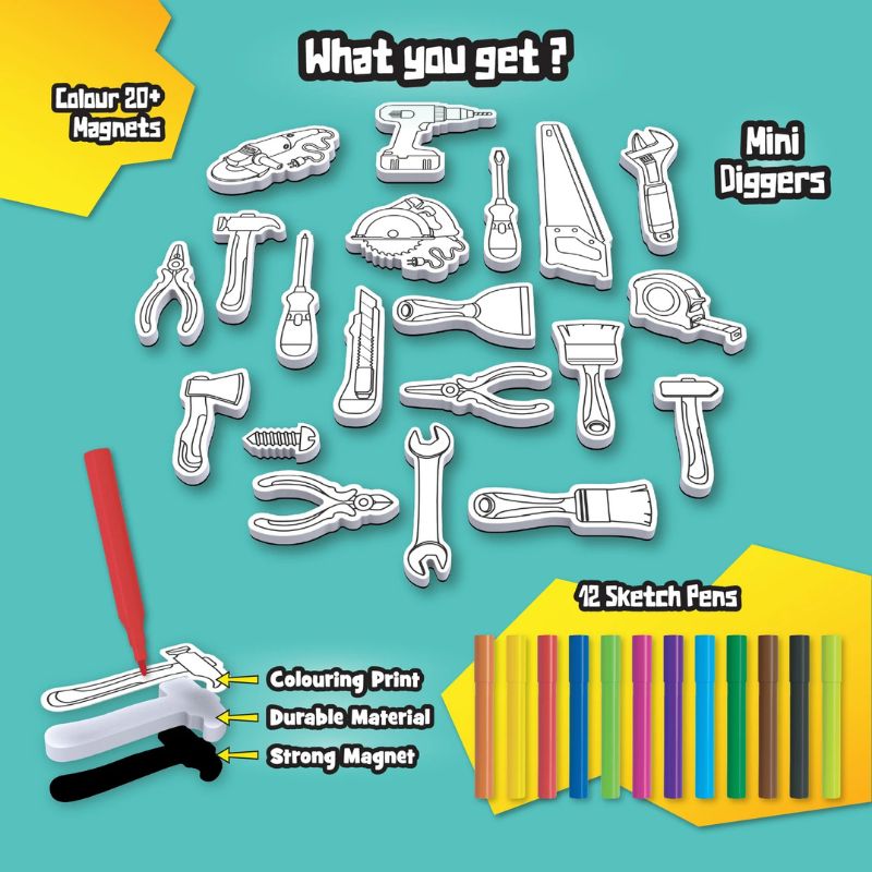 MYM Colour & Play Tiny Tools (Pack Of 6)