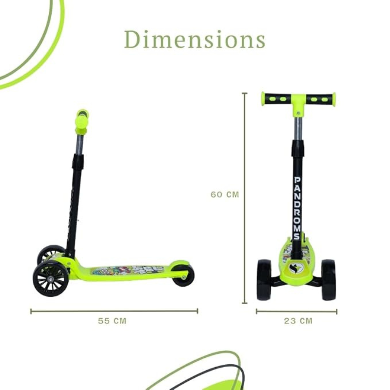 KICK SCOOTER ( LED) - FL.YELLOW/BLACK