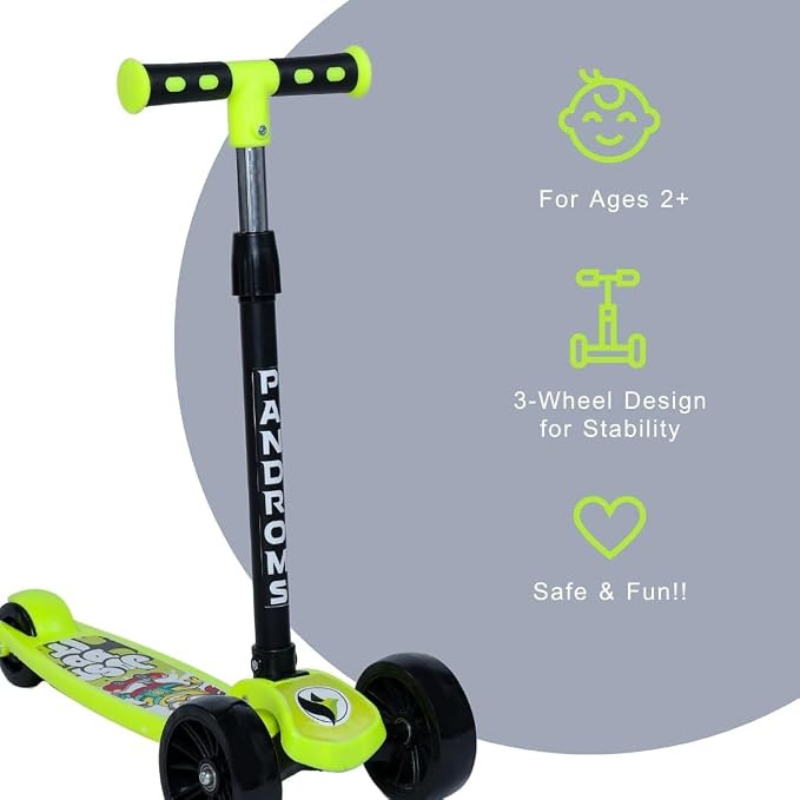 KICK SCOOTER ( LED) - FL.YELLOW/BLACK
