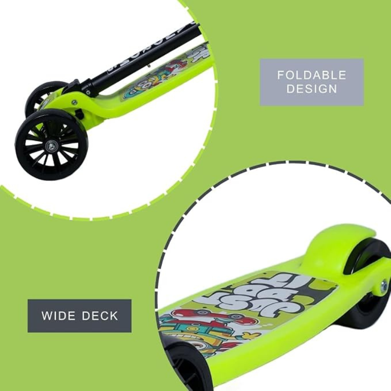 KICK SCOOTER ( LED) - FL.YELLOW/BLACK