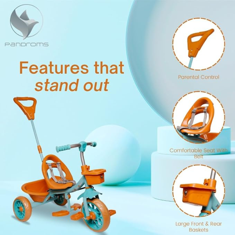 TRICYCLE NON PARENTAL – BROWN/GREEN