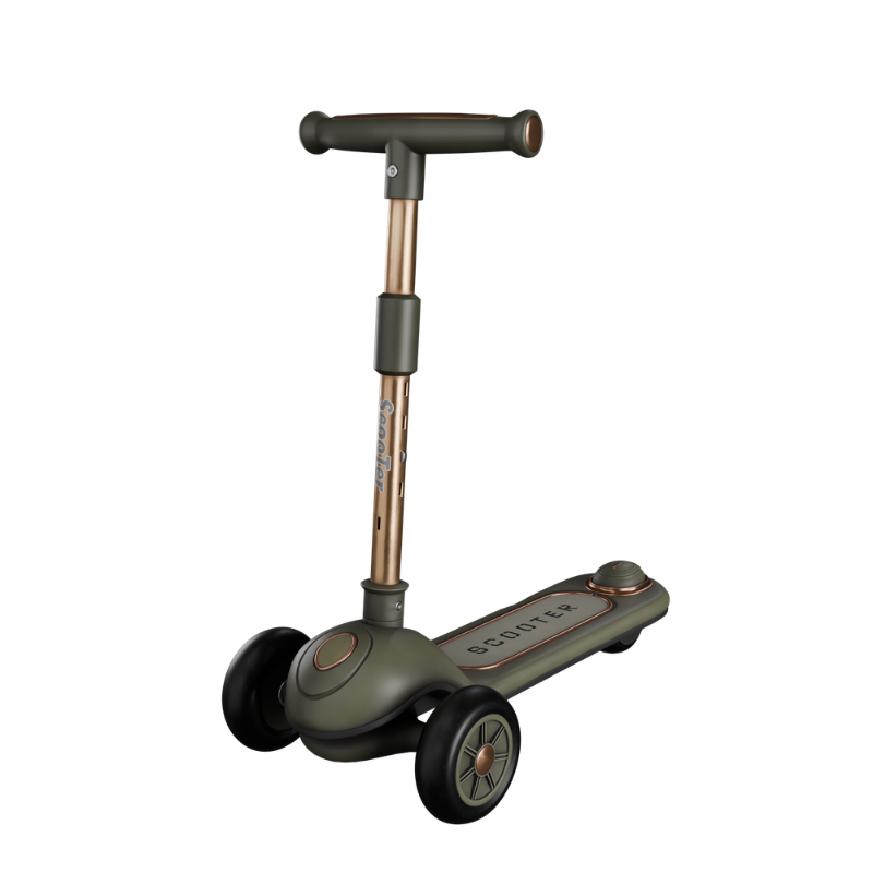 3-WHEEL KICK SCOOTER WITH MUSIC -OLIVE
