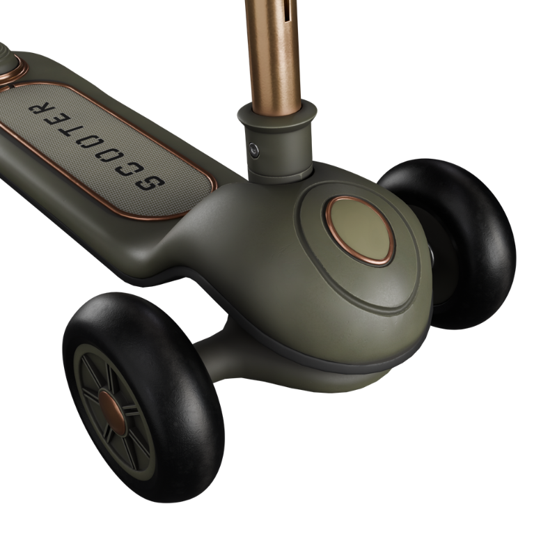 3-WHEEL KICK SCOOTER WITH MUSIC -OLIVE