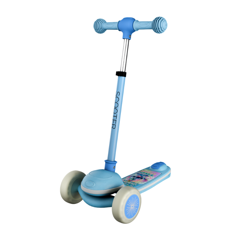 3-WHEEL KICK SCOOTER WITH MUSIC & LED STRIP -BLUE
