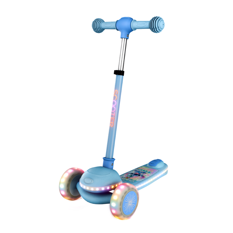 3-WHEEL KICK SCOOTER WITH MUSIC & LED STRIP -BLUE
