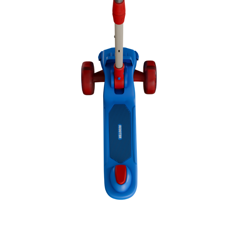 3-WHEEL KICK SCOOTER WITH MUSIC -RED/BLUE