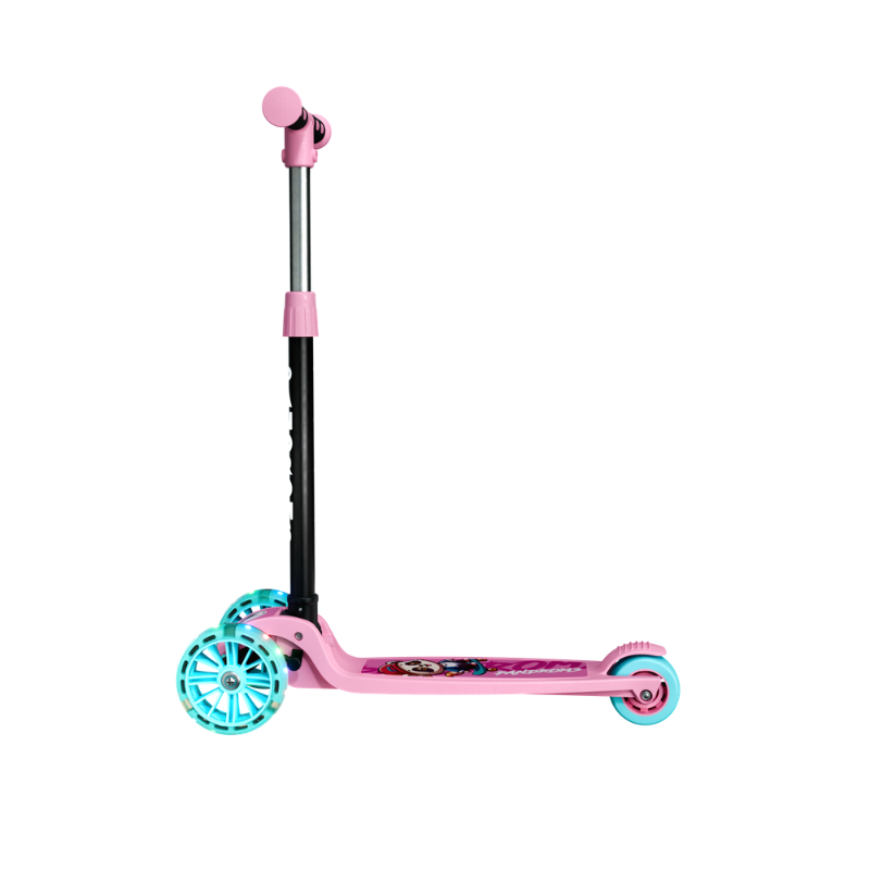 KICK SCOOTER ( LED) -  PINK/SEA GREEN