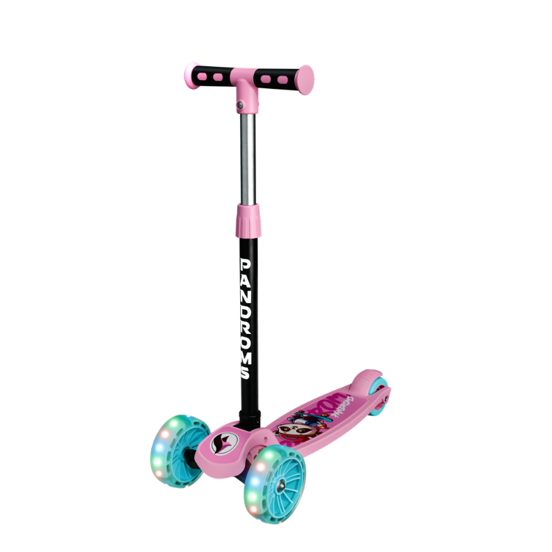 KICK SCOOTER ( LED) -  PINK/SEA GREEN