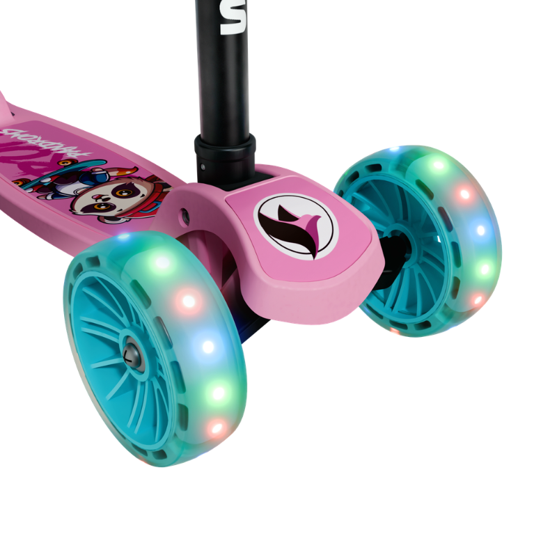 KICK SCOOTER ( LED) -  PINK/SEA GREEN