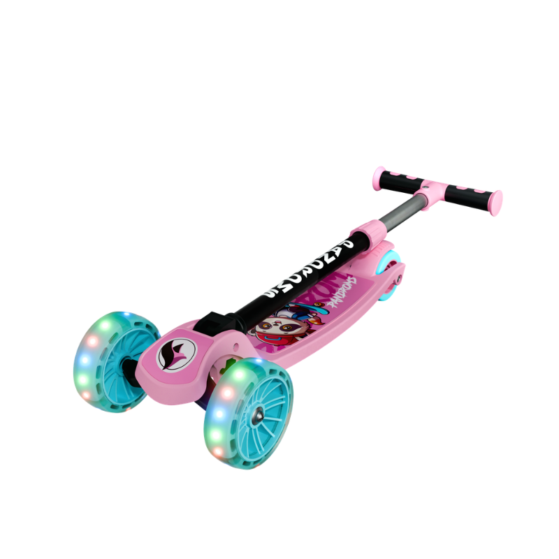 KICK SCOOTER ( LED) -  PINK/SEA GREEN