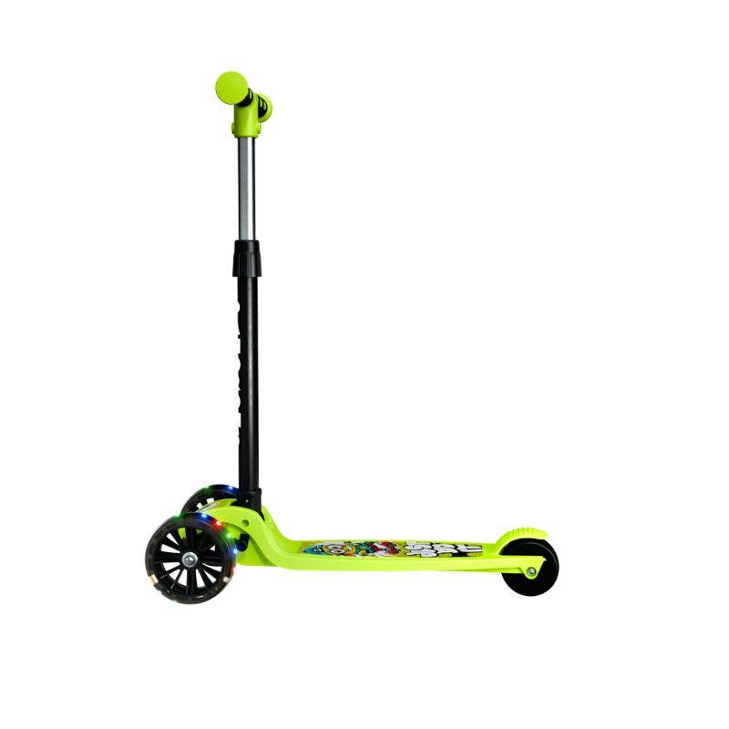 KICK SCOOTER ( LED) - FL.YELLOW/BLACK