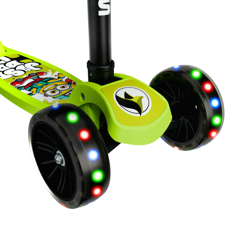 KICK SCOOTER ( LED) - FL.YELLOW/BLACK